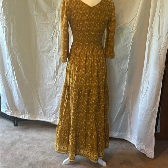 Christy Dawn the Basil Dress in Goldenrod - Picture 4 of 7